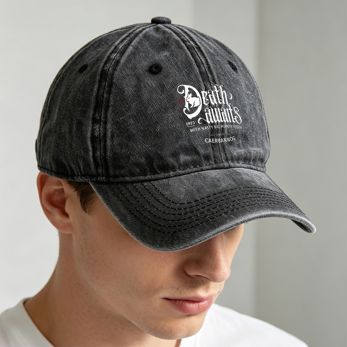Death Awaits: Cave of Caerbannog - Washed Denim - Baseball Cap