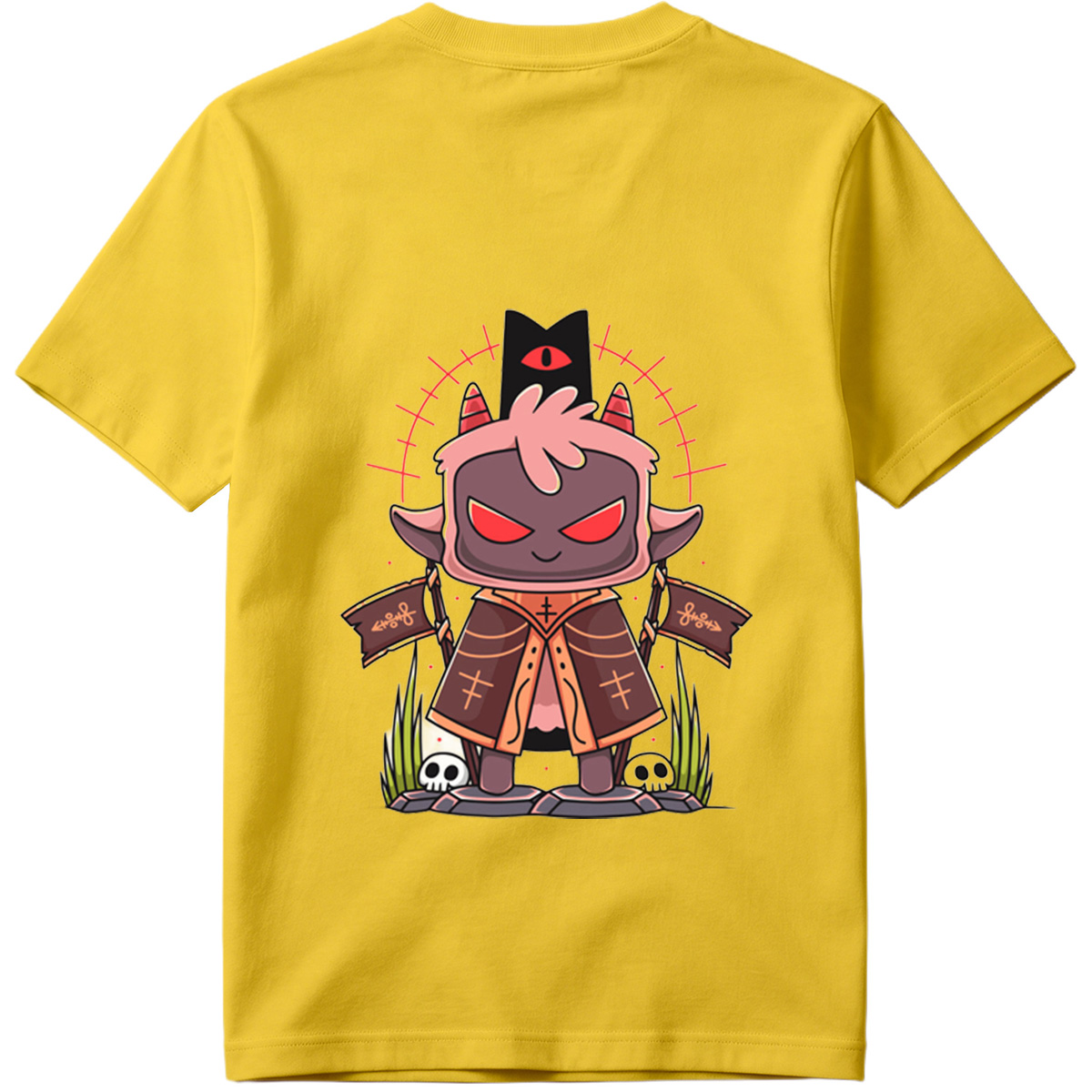 Demon King with Red Eyes and Horns - Tee