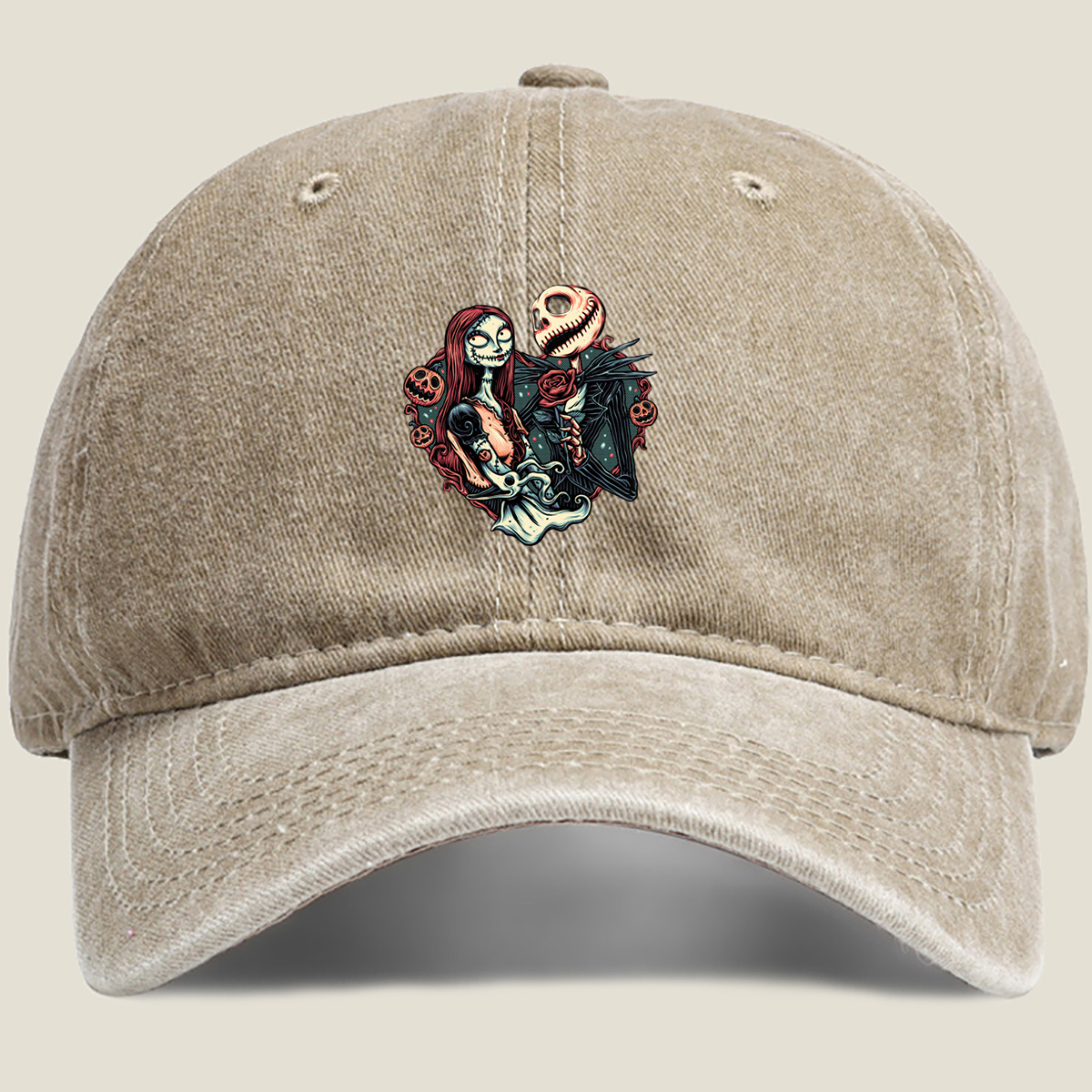 The Nightmare Before Christmas: Jack and Sally - Washed Denim - Baseball Cap