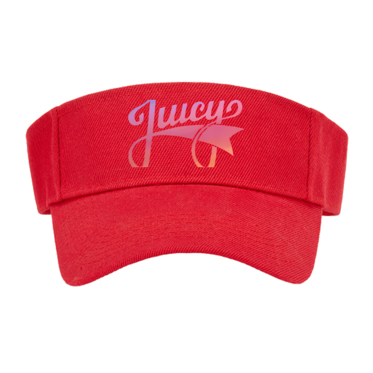 Juicy Couture Logo with Gradient Pink and Orange Design -  Visor cap