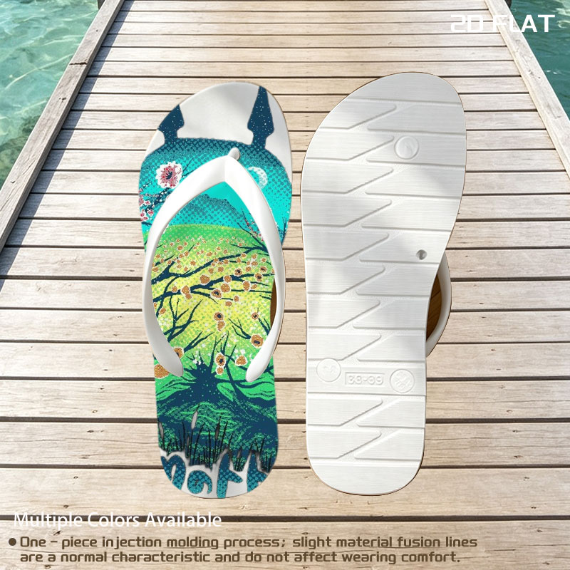 Totoro Landscape Art -  flip-flops
