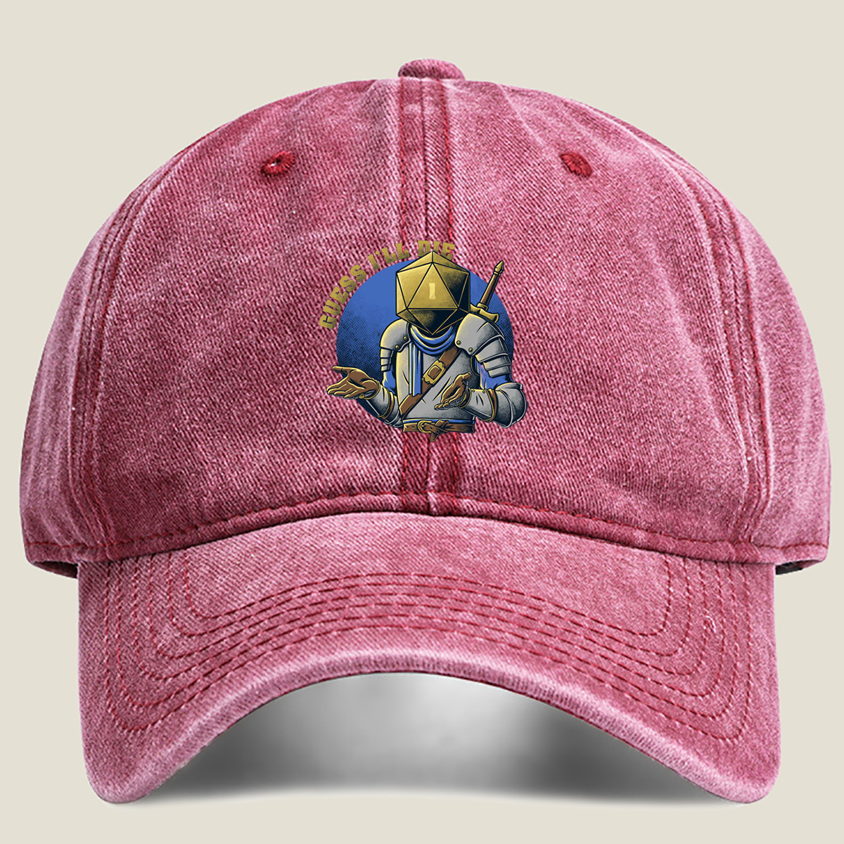 D&D: The 20-Sided Knight - Washed Denim - Baseball Cap