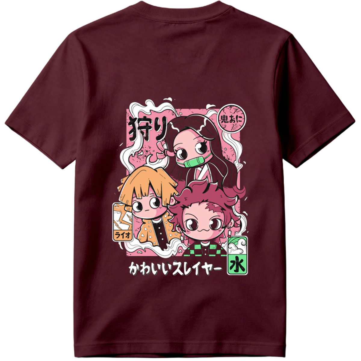 Cute Slayer: Nezuko, Zenitsu, and Tanjiro - Tee