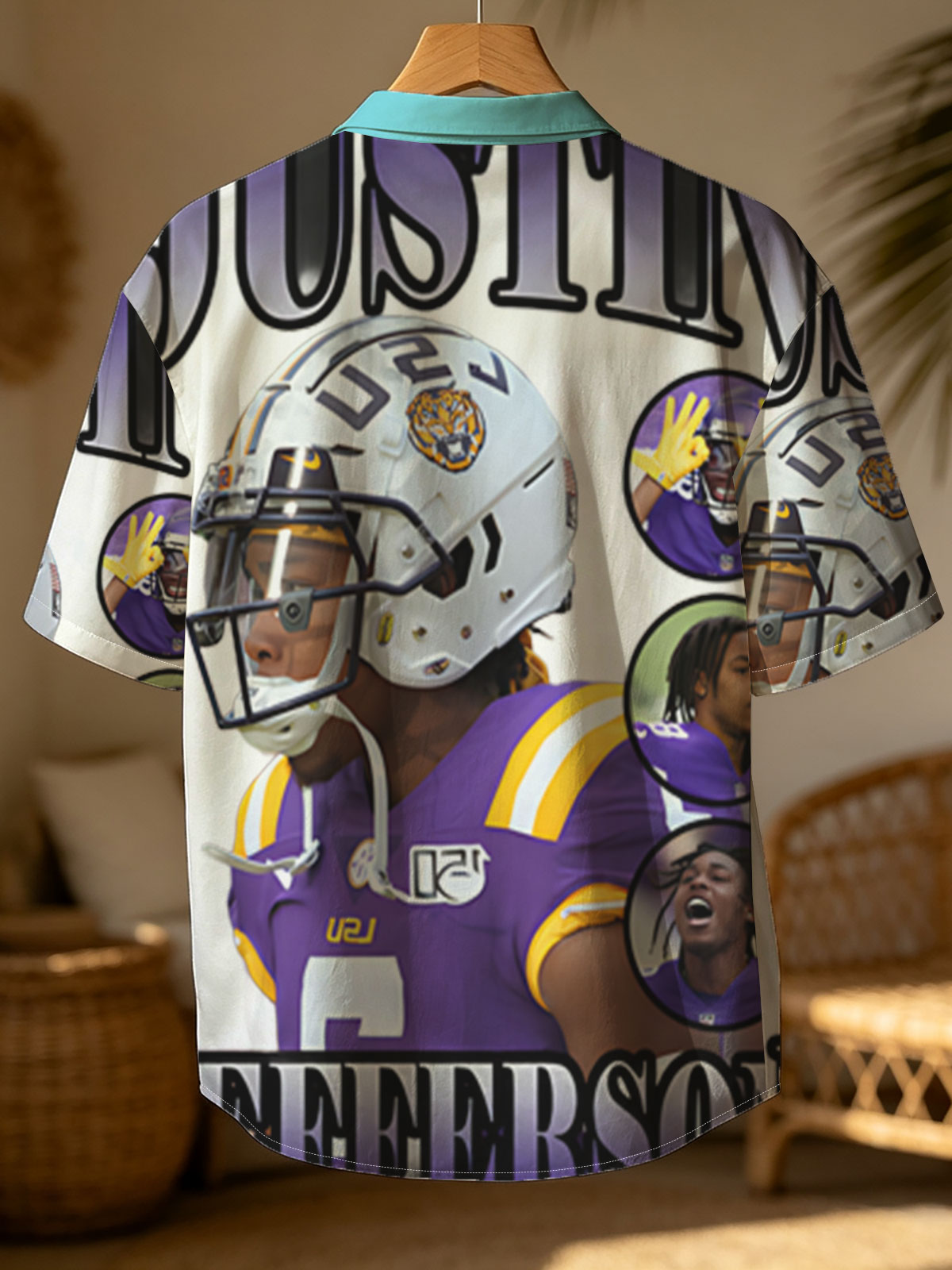 Justin Jefferson LSU Football Player Highlight Collage -  Shirt