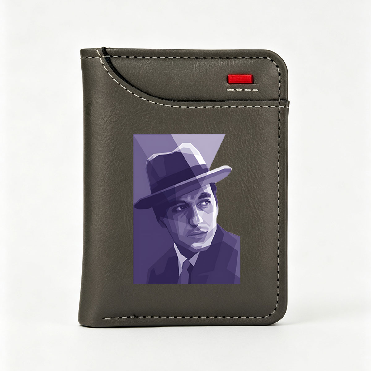 Low-Poly Portrait of a Man in a Hat and Suit - Vertical Style Wallet