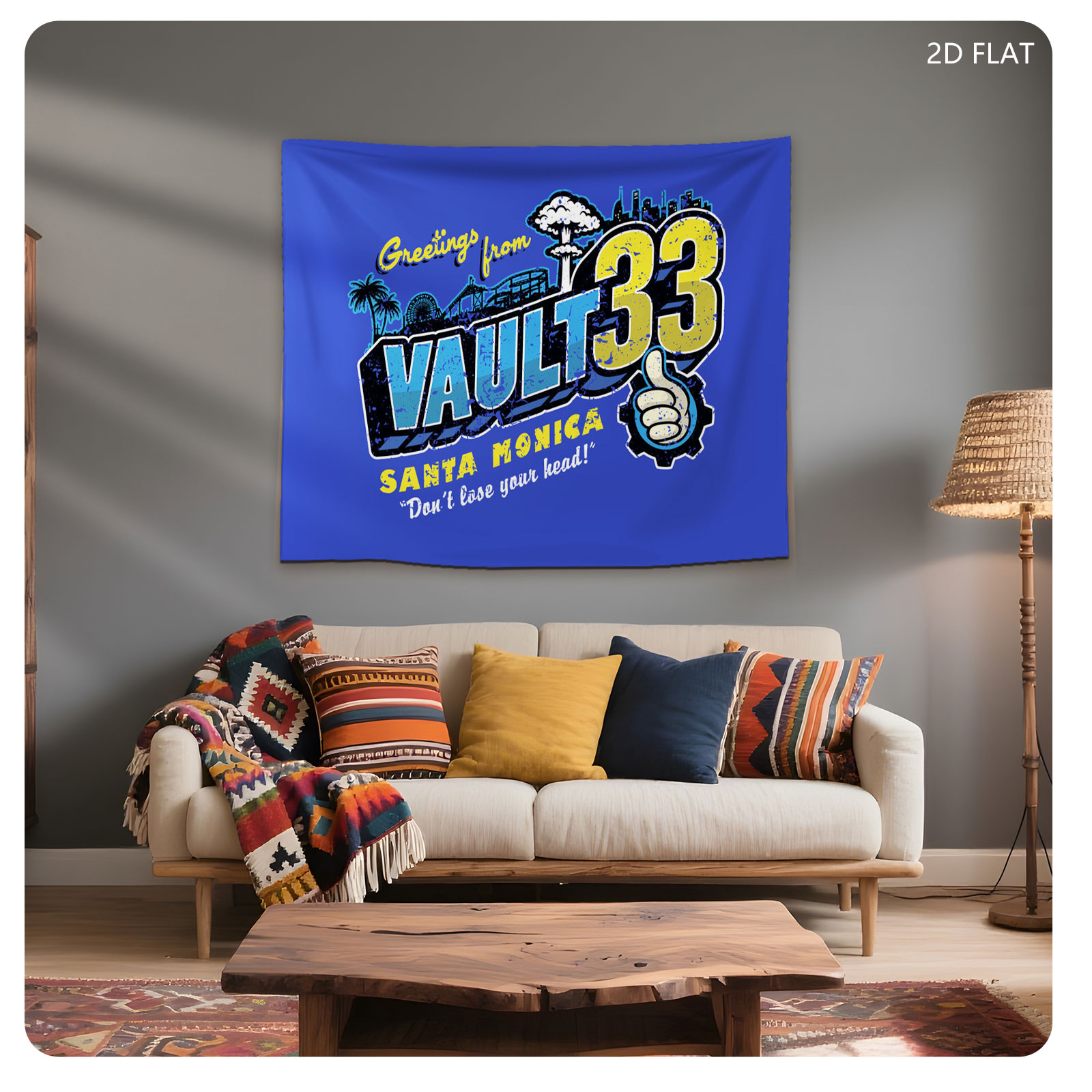 Greetings from Vault 33 Santa Monica - Don't Lose Your Head! - Tapestry