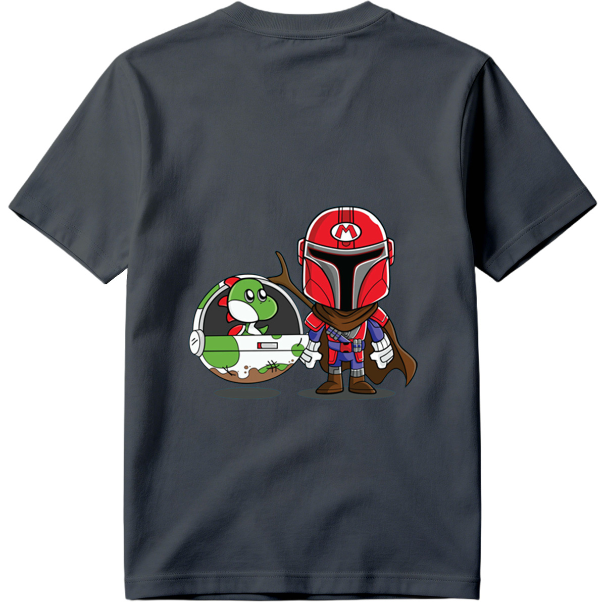 Mario Mandalorian with Yoshi in Space Pod - Tee