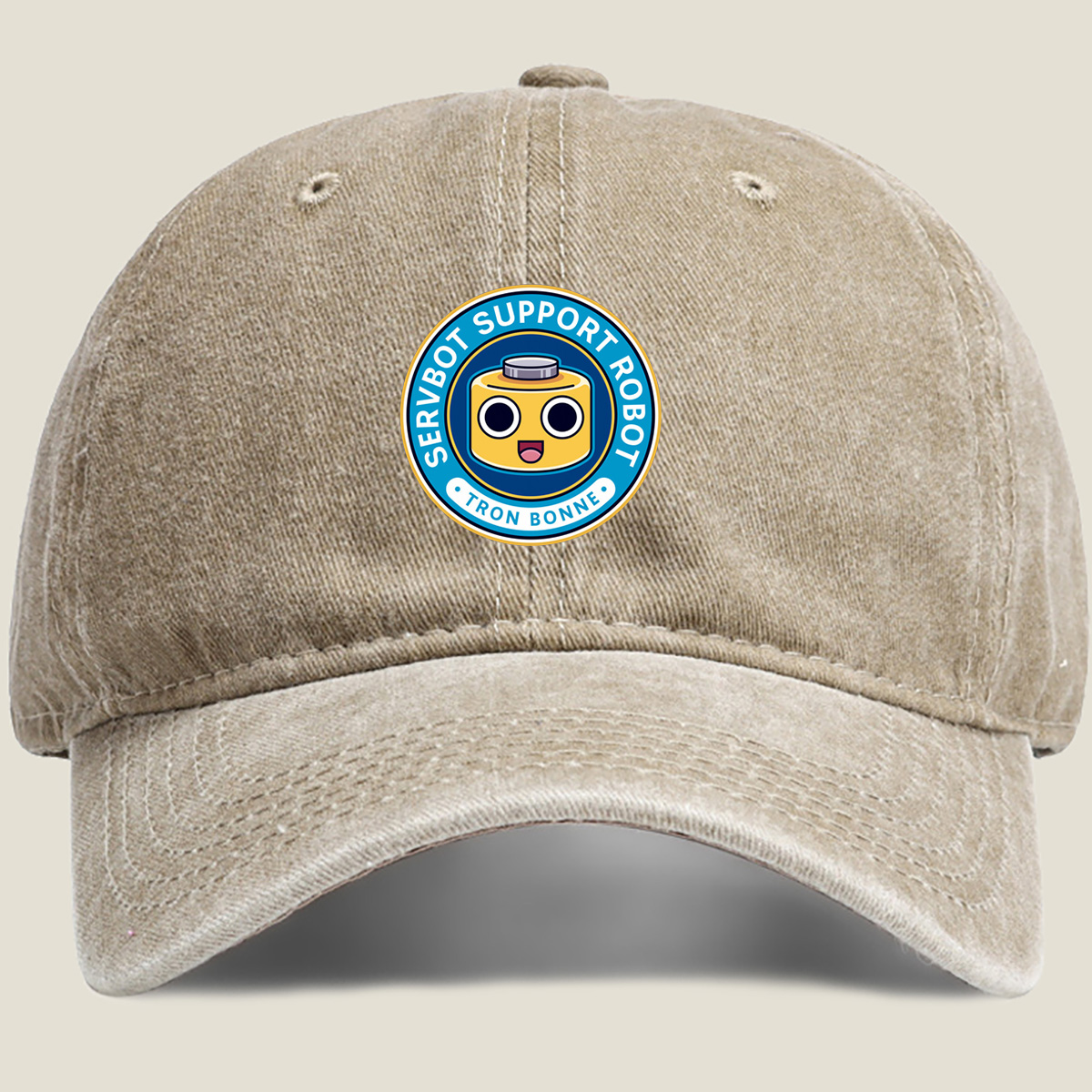Tron Bonne Servbot Support Robot - Washed Denim - Baseball Cap