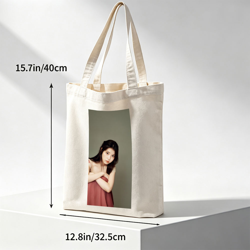 Rina Sawayama in a Soft Portrait Wearing a Pink Dress with Crossed Arms - Canvas tote bags
