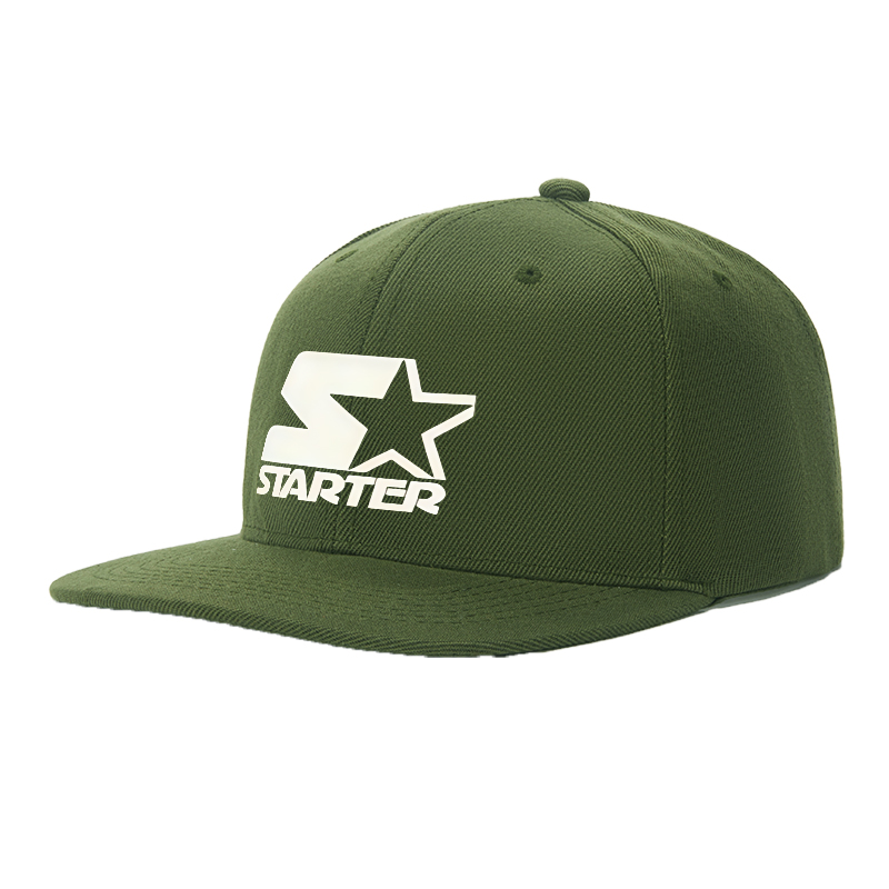 Flat Brim Baseball Cap Starter Star Logo Print Streetwear Underground Skate Style Basketball Court Urban Skate Park Fit for Skaters Rappers Streetwear Enthusiasts