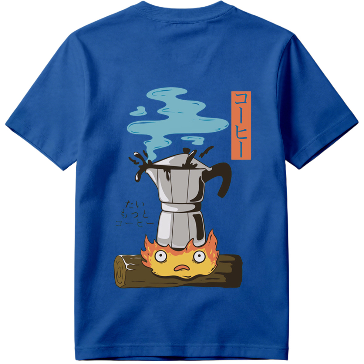 Coffee Pot and Flame Character - Tee