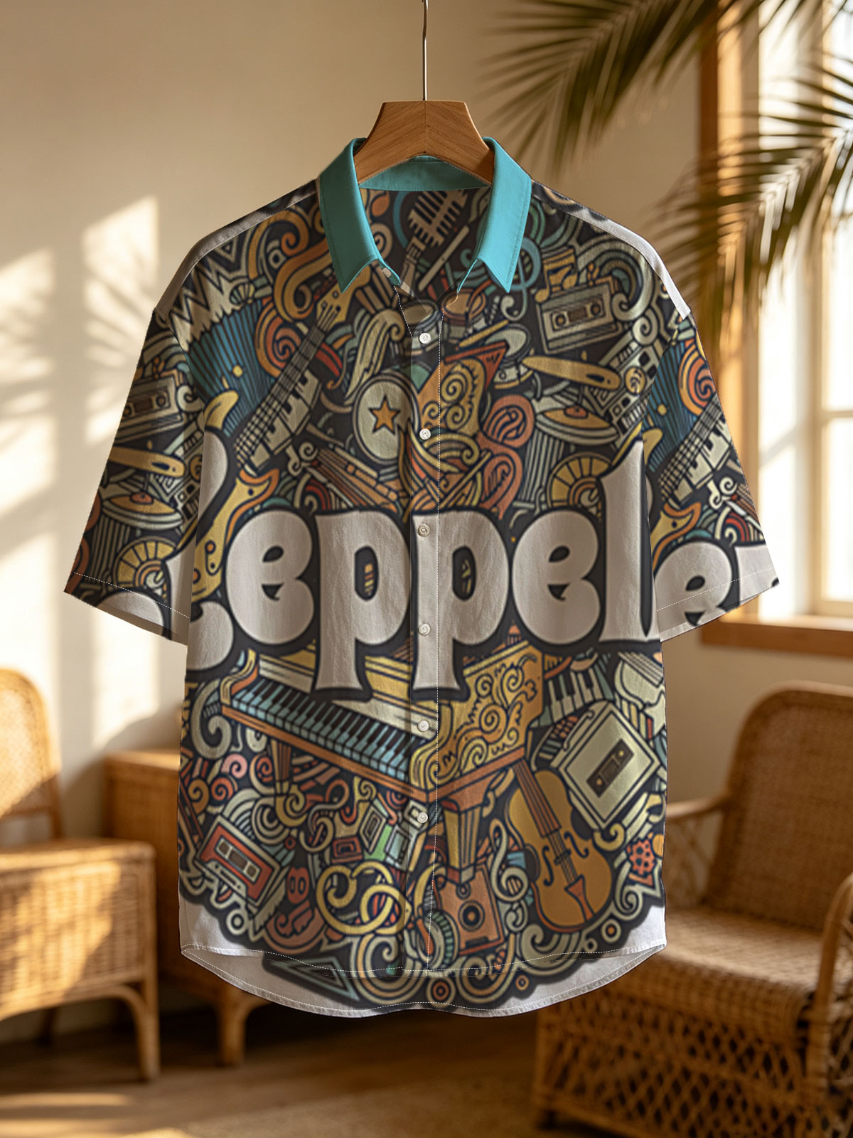 Led Zeppelin: Rock Icons and Musical Instruments Artwork -  Shirt