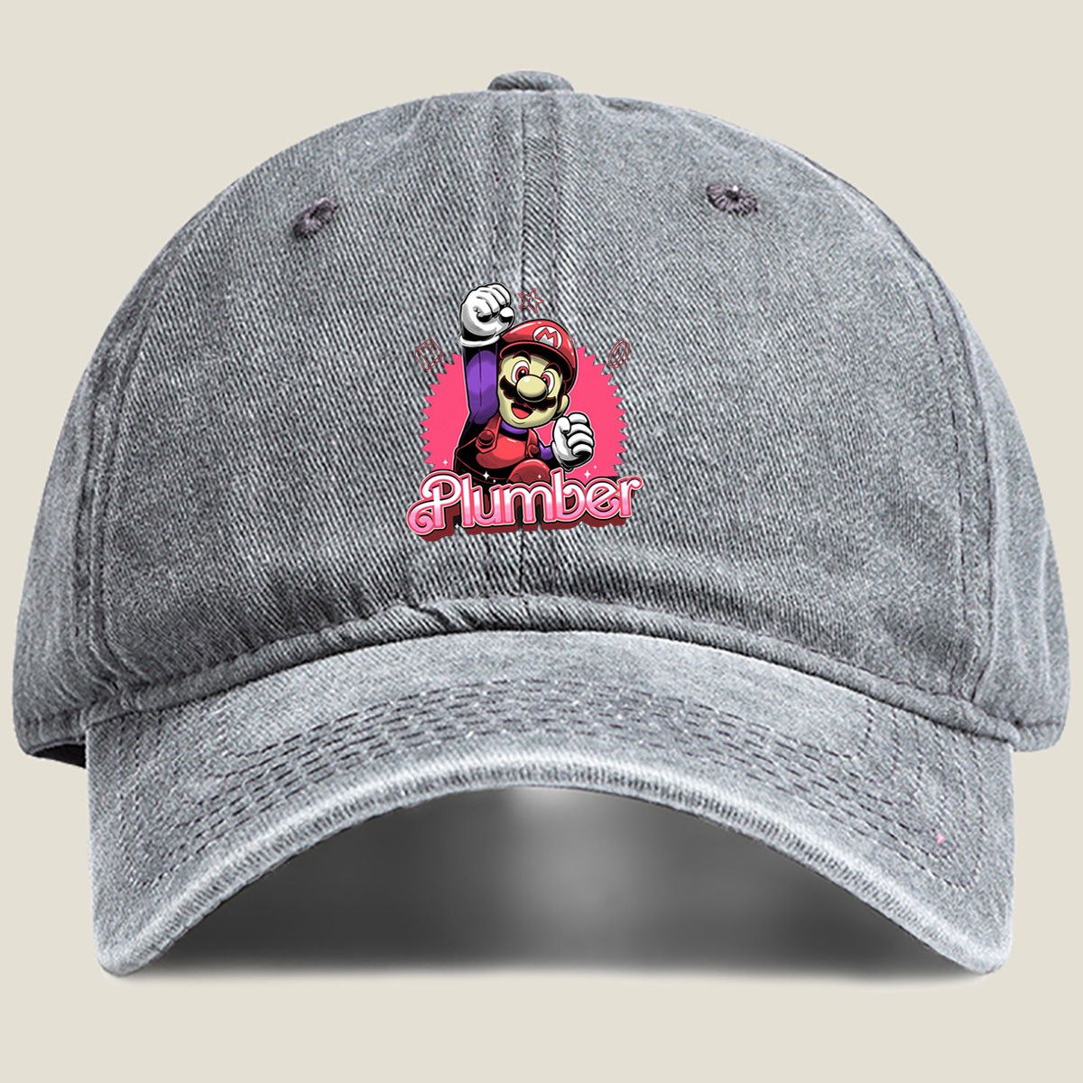 Mario Plumber - Washed Denim - Baseball Cap