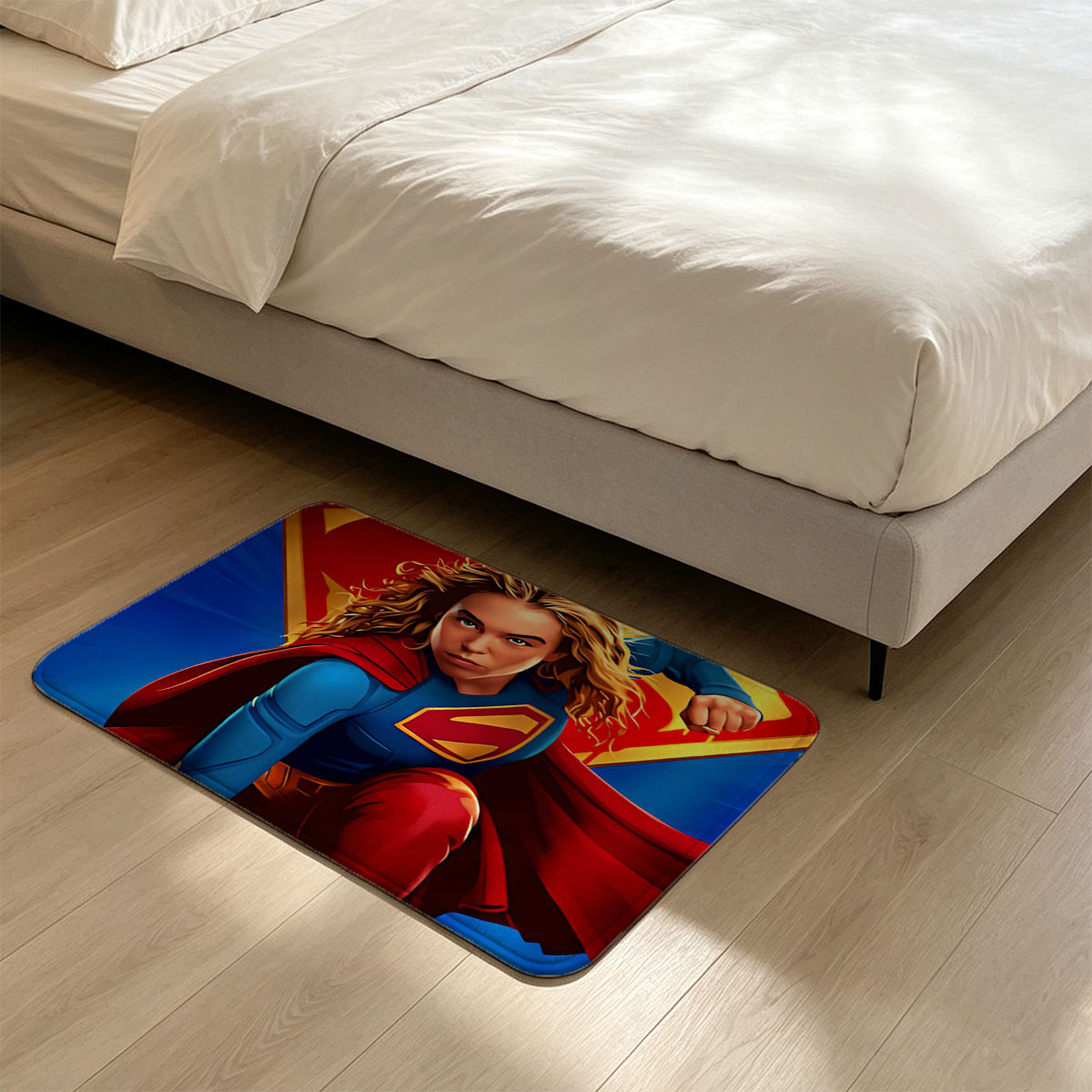 Supergirl Movie Poster - DC Studios, Starring Supergirl, Now Showing at Cine 6, Release Date: 26 June - Flannel floor mat