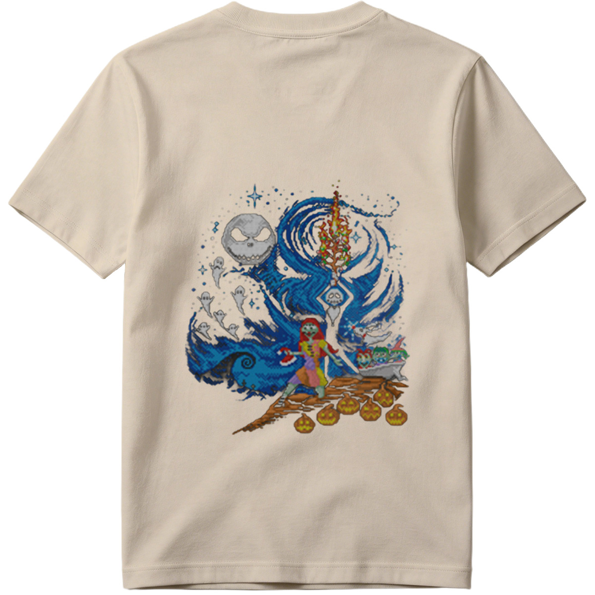 The Nightmare Before Christmas: Jack Skellington and Sally in a Magical Night Scene - Tee