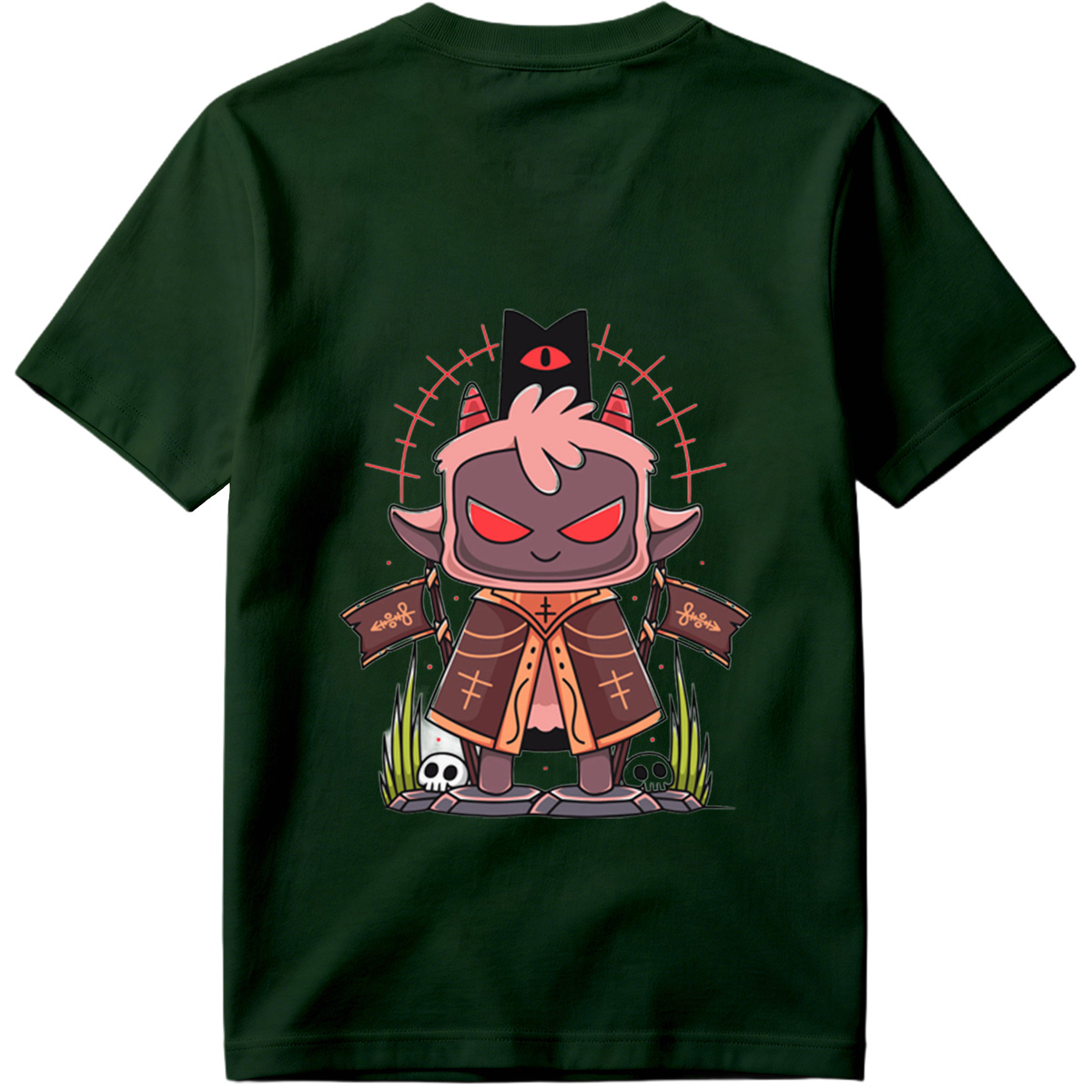 Demon King with Red Eyes and Horns - Tee