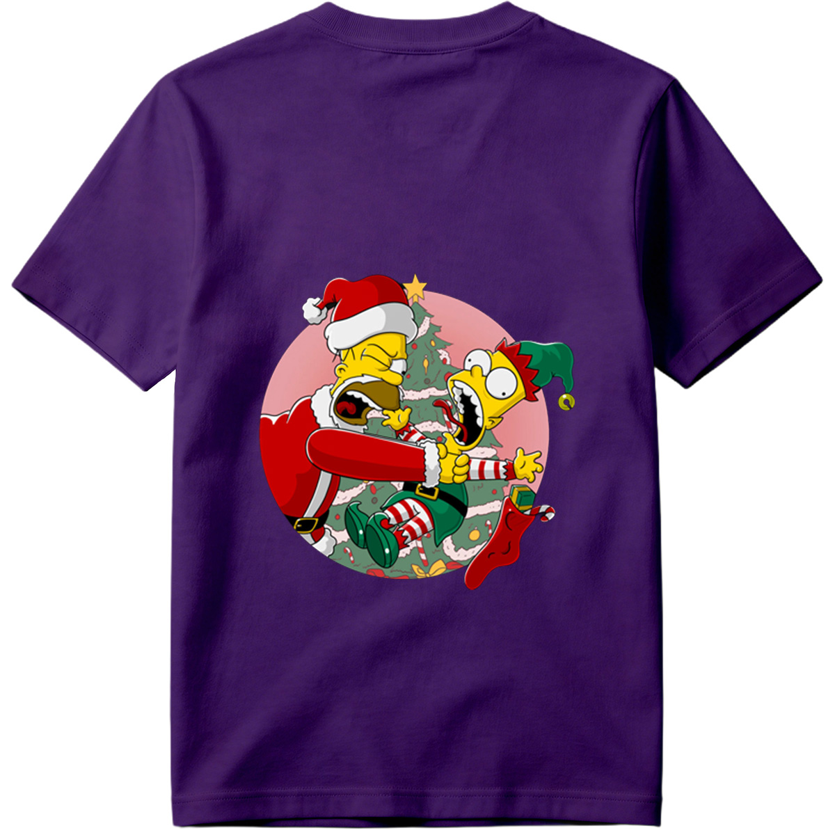 Simpsons Christmas Chaos: Homer and Bart in Holiday Hijinks - Tee