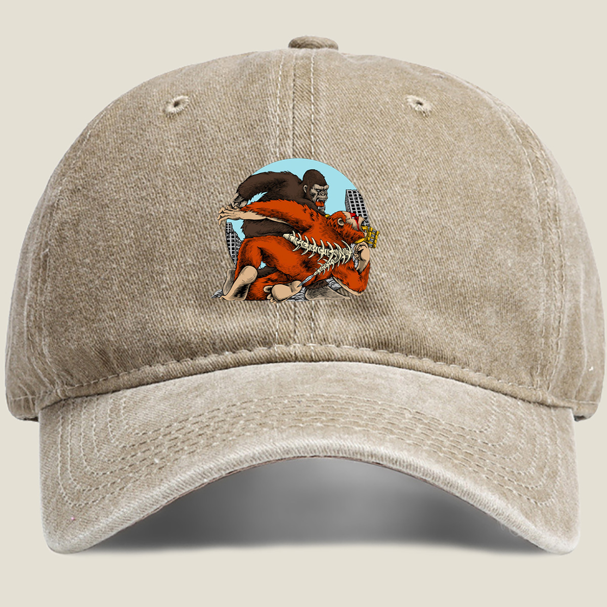 King Kong vs. Godzilla - Washed Denim - Baseball Cap