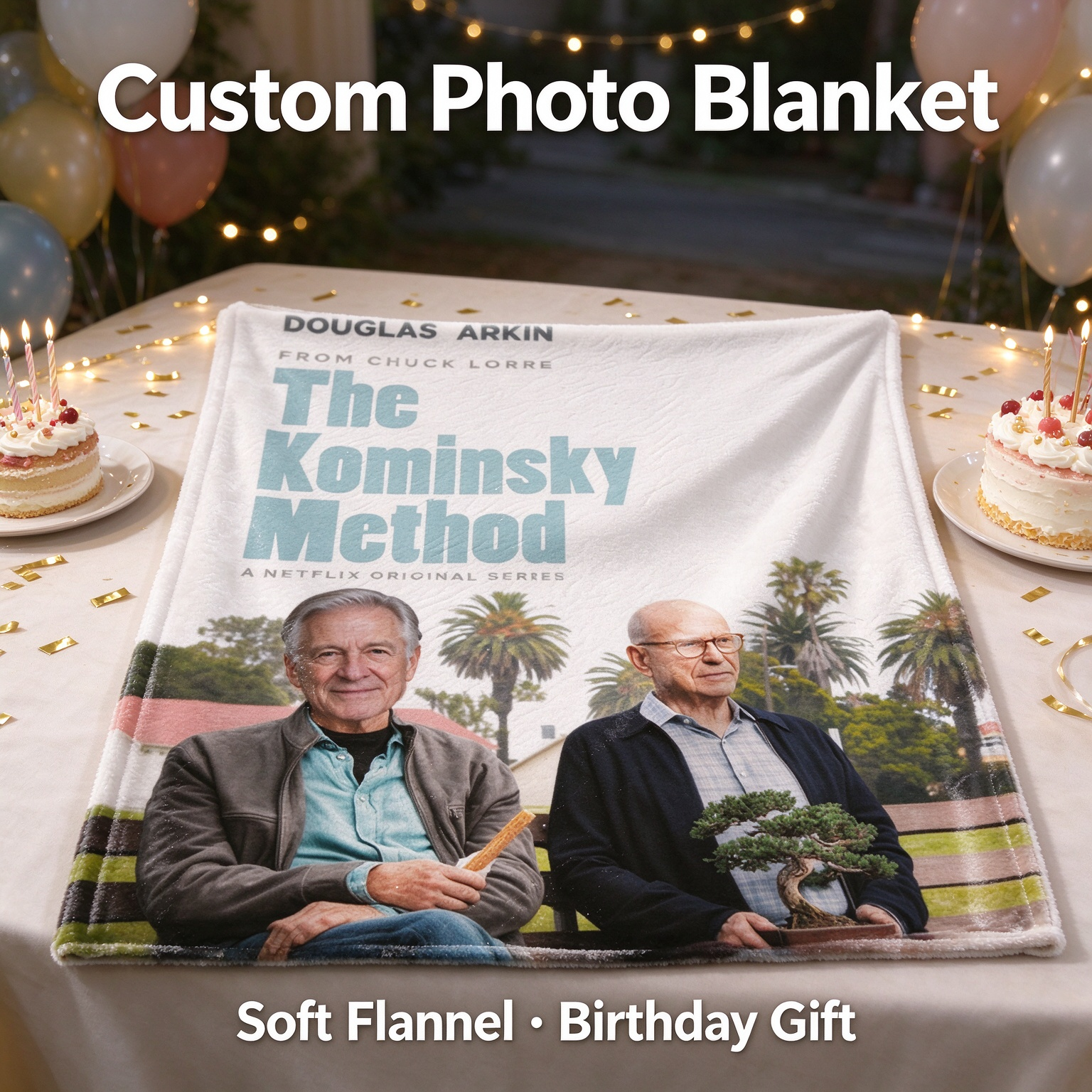 Custom Photo Face Flannel Throw Blanket Ultra Soft Lightweight Fleece Bed Couch Cover Personalized Portrait Gift