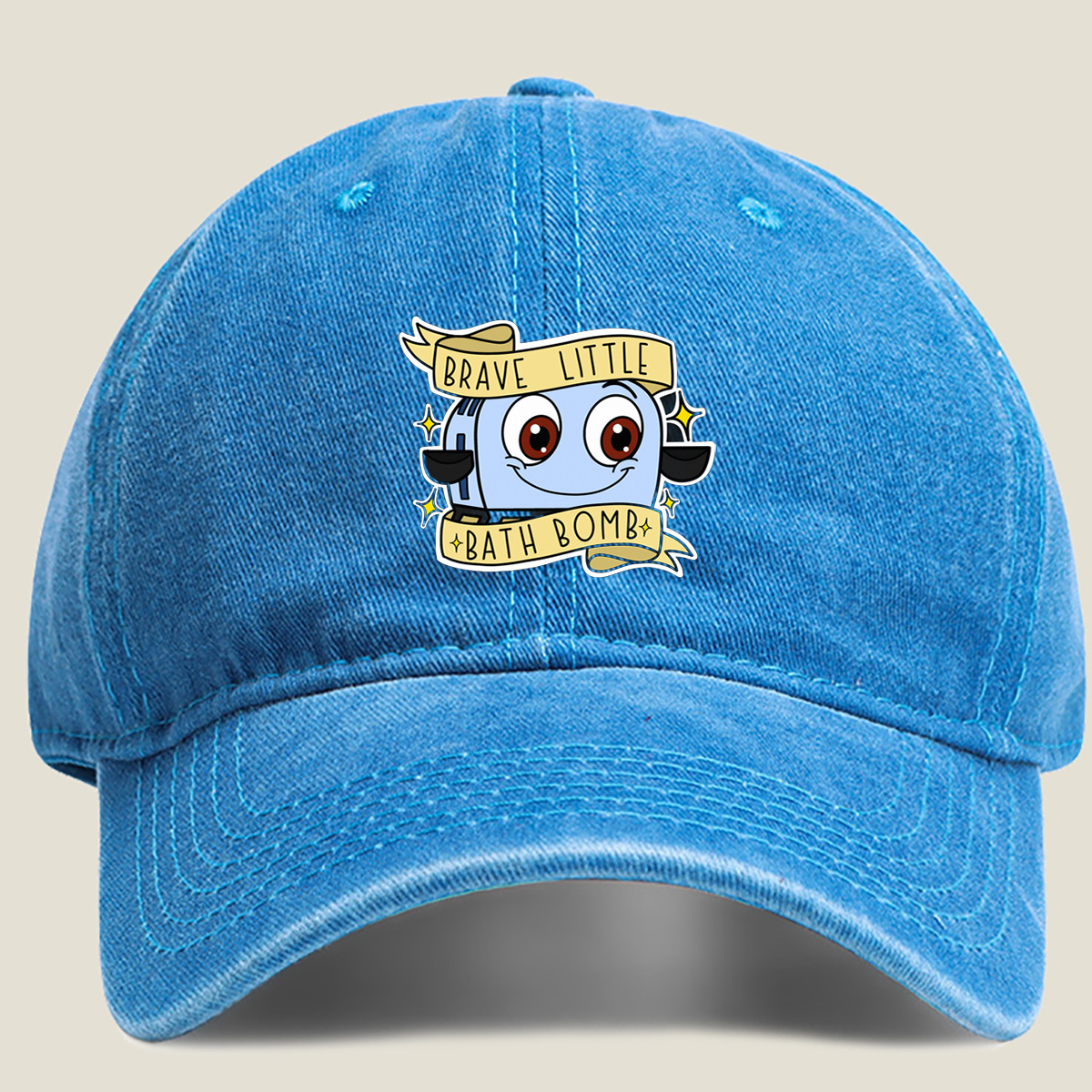 Brave Little Bath Bomb - Washed Denim - Baseball Cap