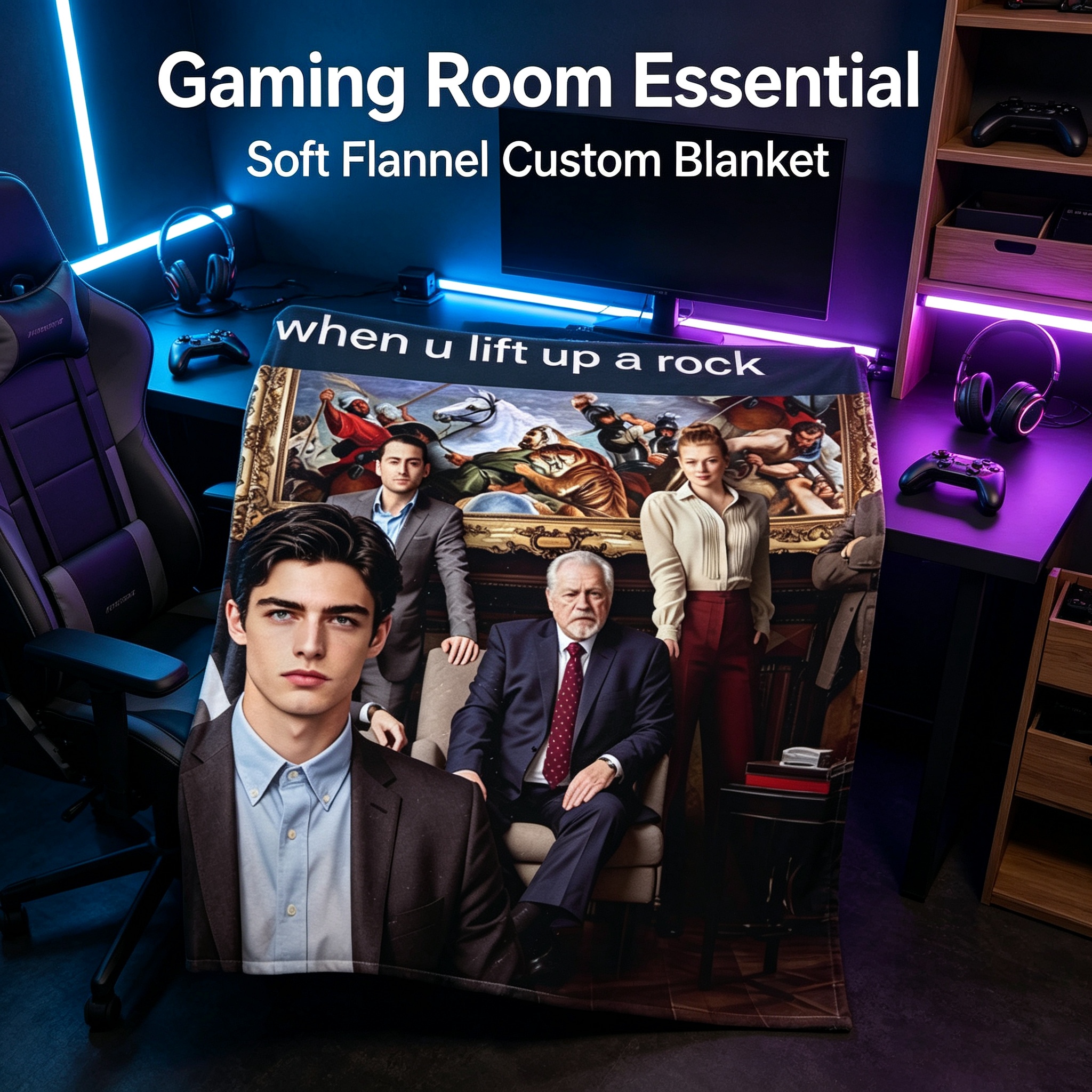 Custom Face Blanket Featuring The Young Man from 