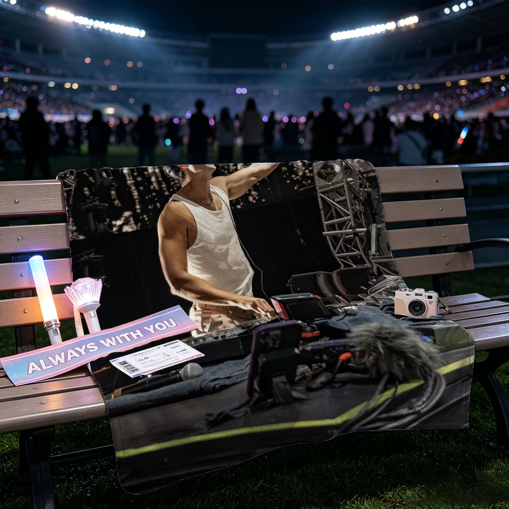 Martin Garrix Live Performance on Stage with DJ Equipment and Energetic Gesture - Blankets
