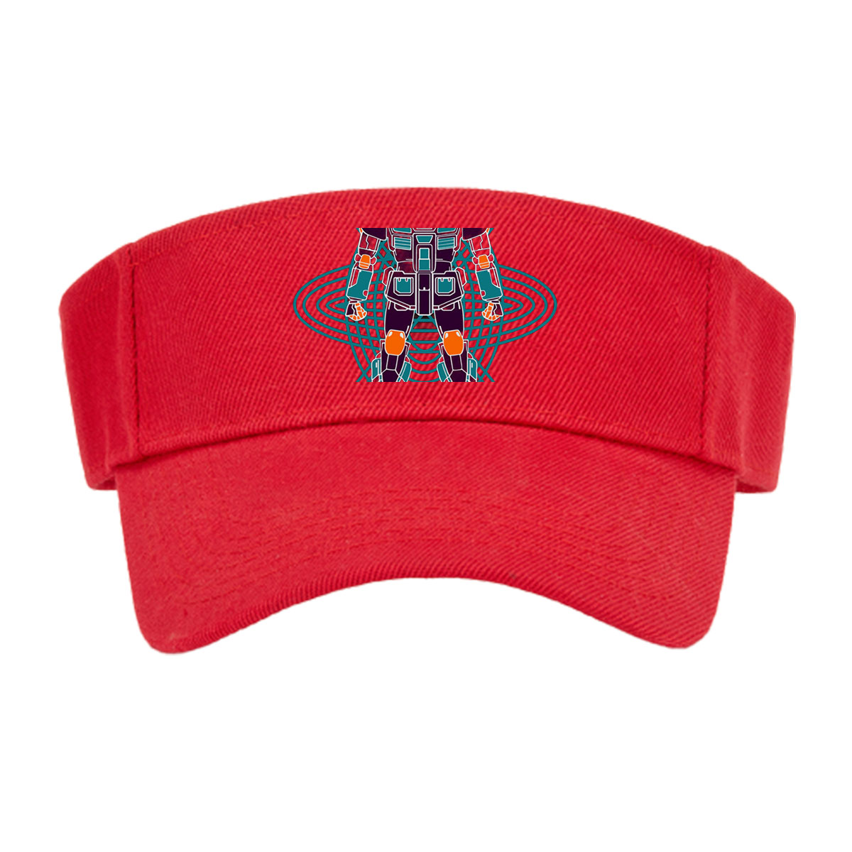 Gundam Warrior Robot with Chinese Characters and Geometric Design -  Visor cap