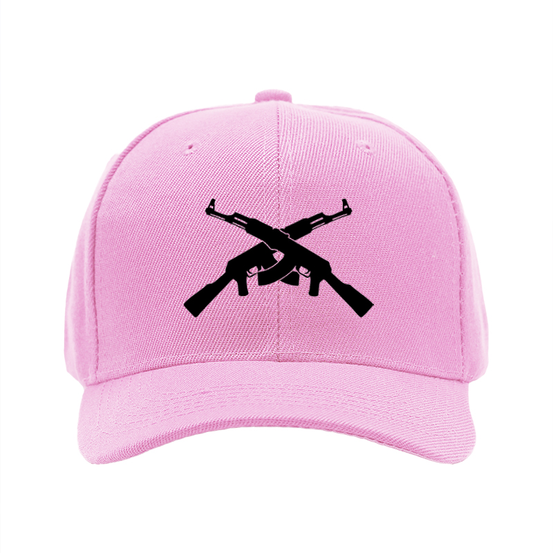 1pc New Baseball Cap with Crossed Guns Print and Bold Text Design Unisex Adjustable Hat for Outdoor Activities and Casual Wear Suitable for Adults Who Love Edgy Street Style and Fashion Statements