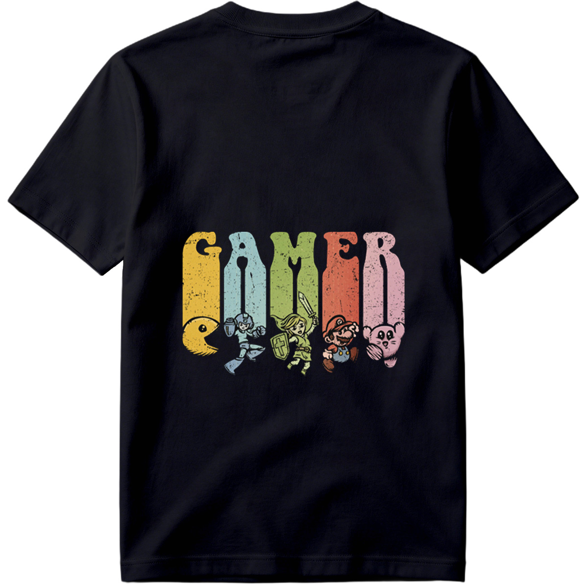 Gamer: Pac-Man, Mega Man, Zelda, Mario, Kirby - Tee