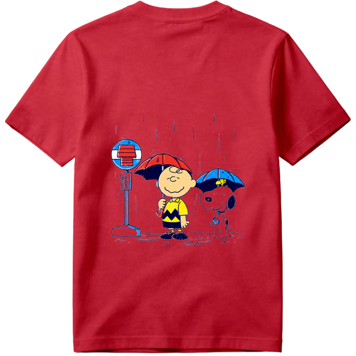 Peanuts: Charlie Brown and Snoopy in the Rain - Tee
