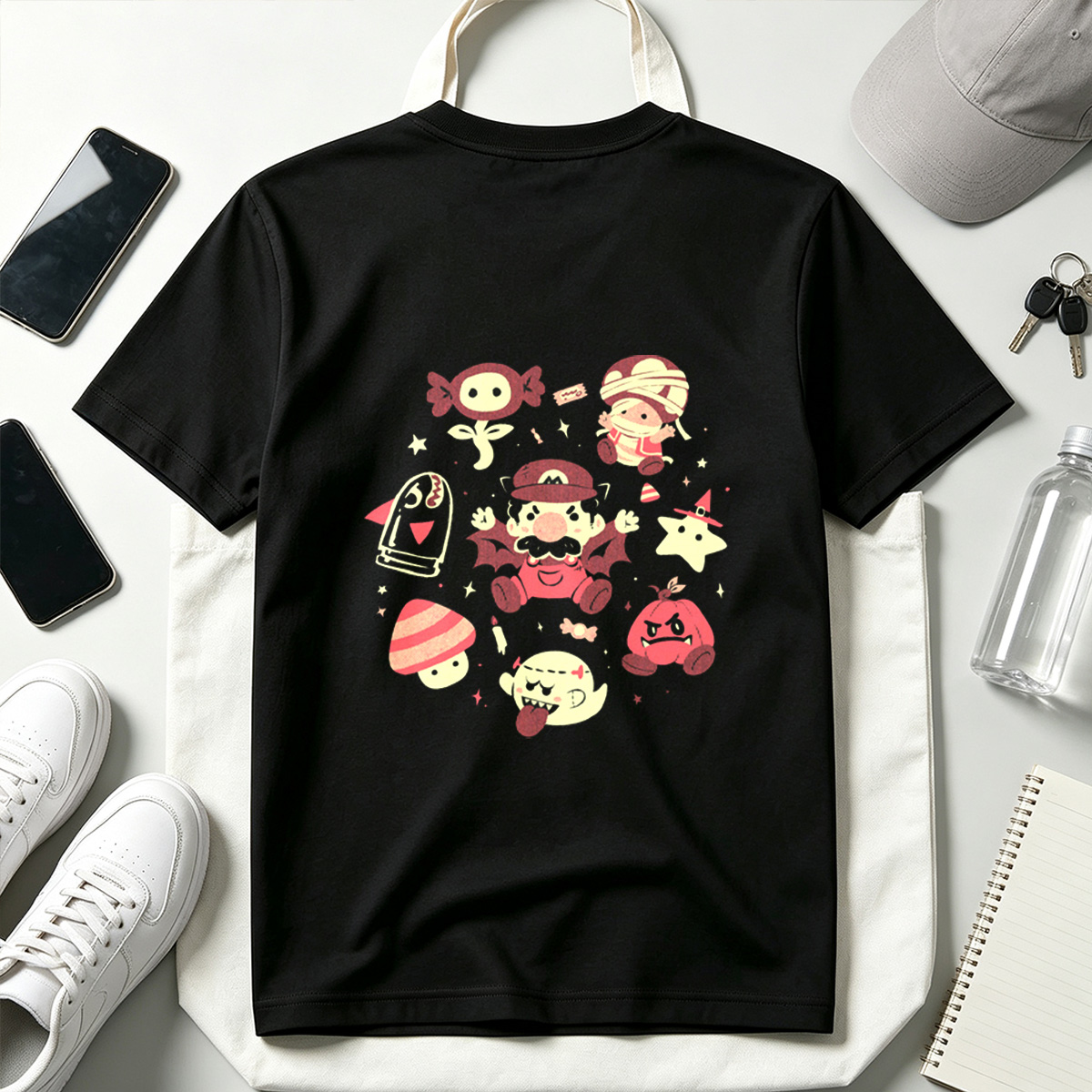 Super Mario Characters in Halloween Costumes - Tee