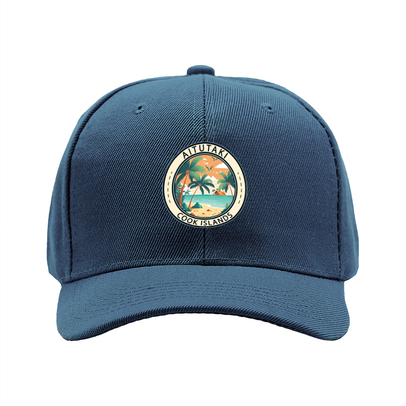 1pc New Baseball Cap with Aitutaki Cook Islands Tropical Beach Print Adjustable Unisex Hat for Outdoor Travel Vacation Sun Protection Adults Casual Wear