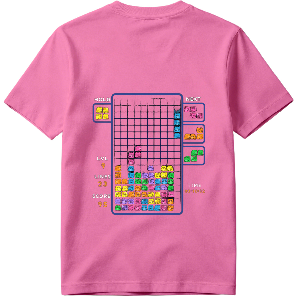 Cat Tetris: Level 9 Action - Tee