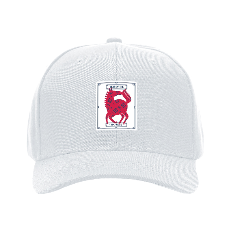 1pc New Baseball Cap Year of the Horse Print Design Unisex Adjustable Hat for Outdoor Activities and Casual Wear Suitable for Adults