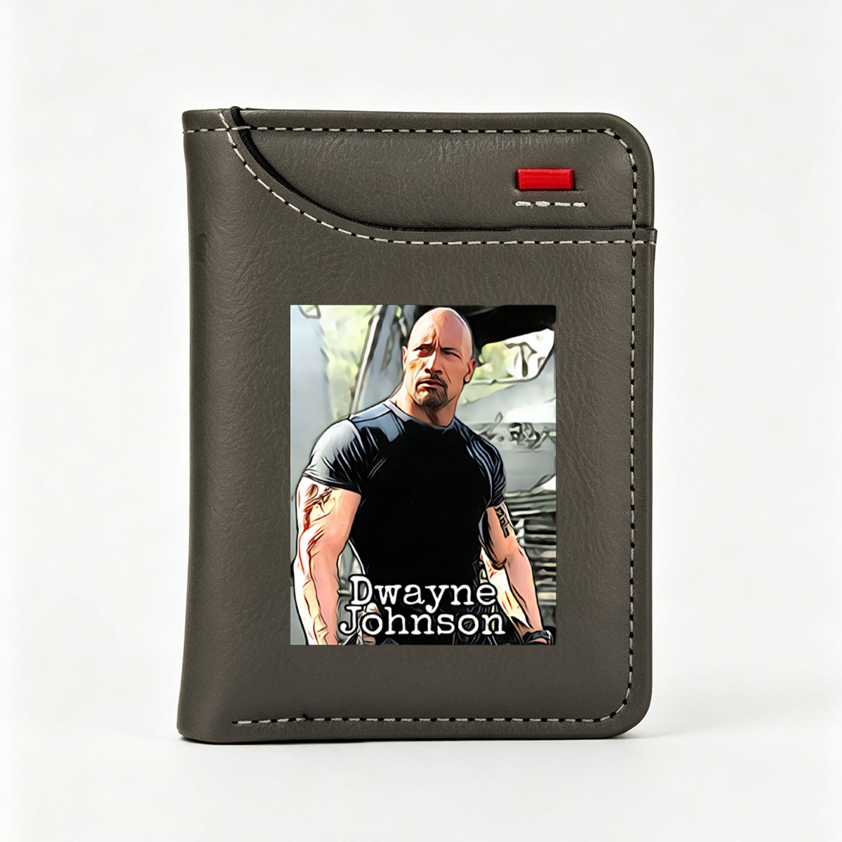 Dwayne Johnson in Action: The Rock's Intense Stance - Vertical Style Wallet