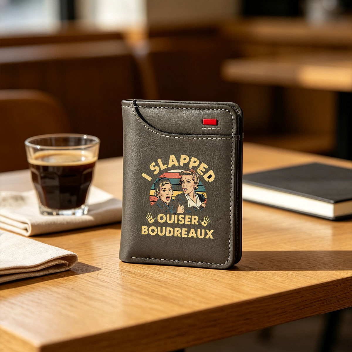 I Slapped Ouiser Boudreaux - Classic Movie Characters in Vintage Style - Vertical Style Wallet