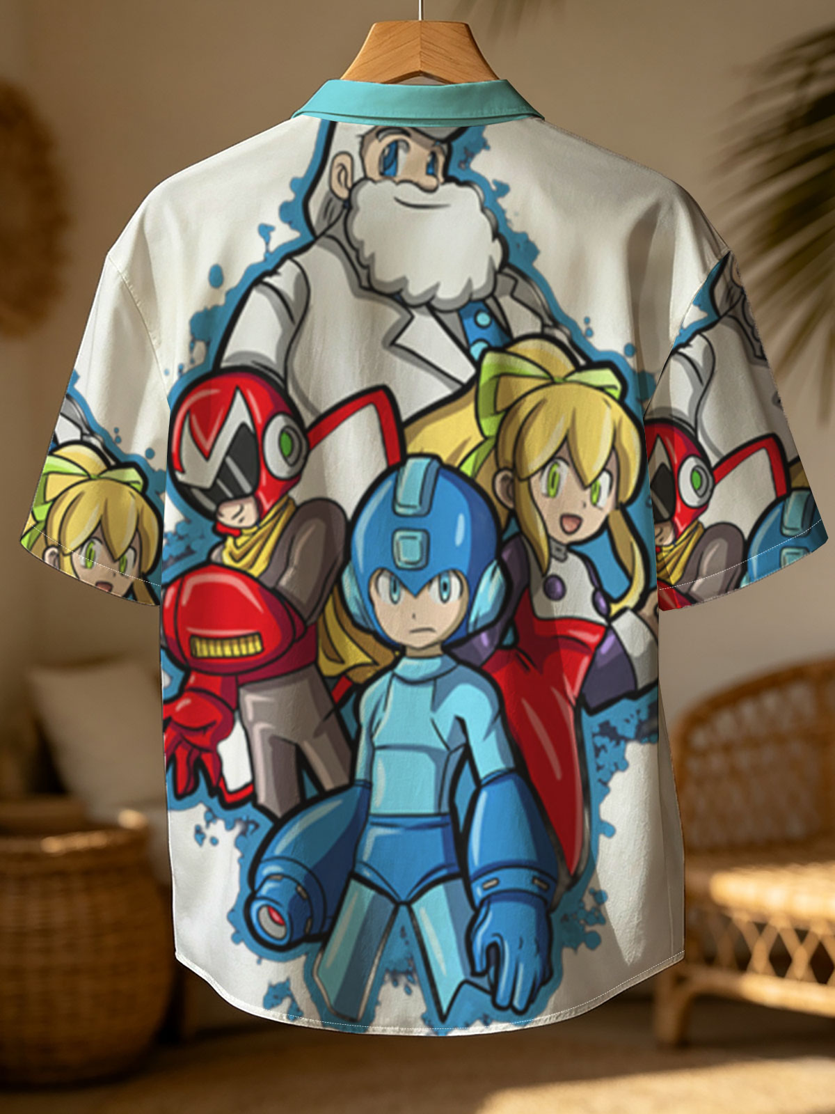 Mega Man, Roll, Dr. Light, and Bass from the Mega Man series -  Shirt