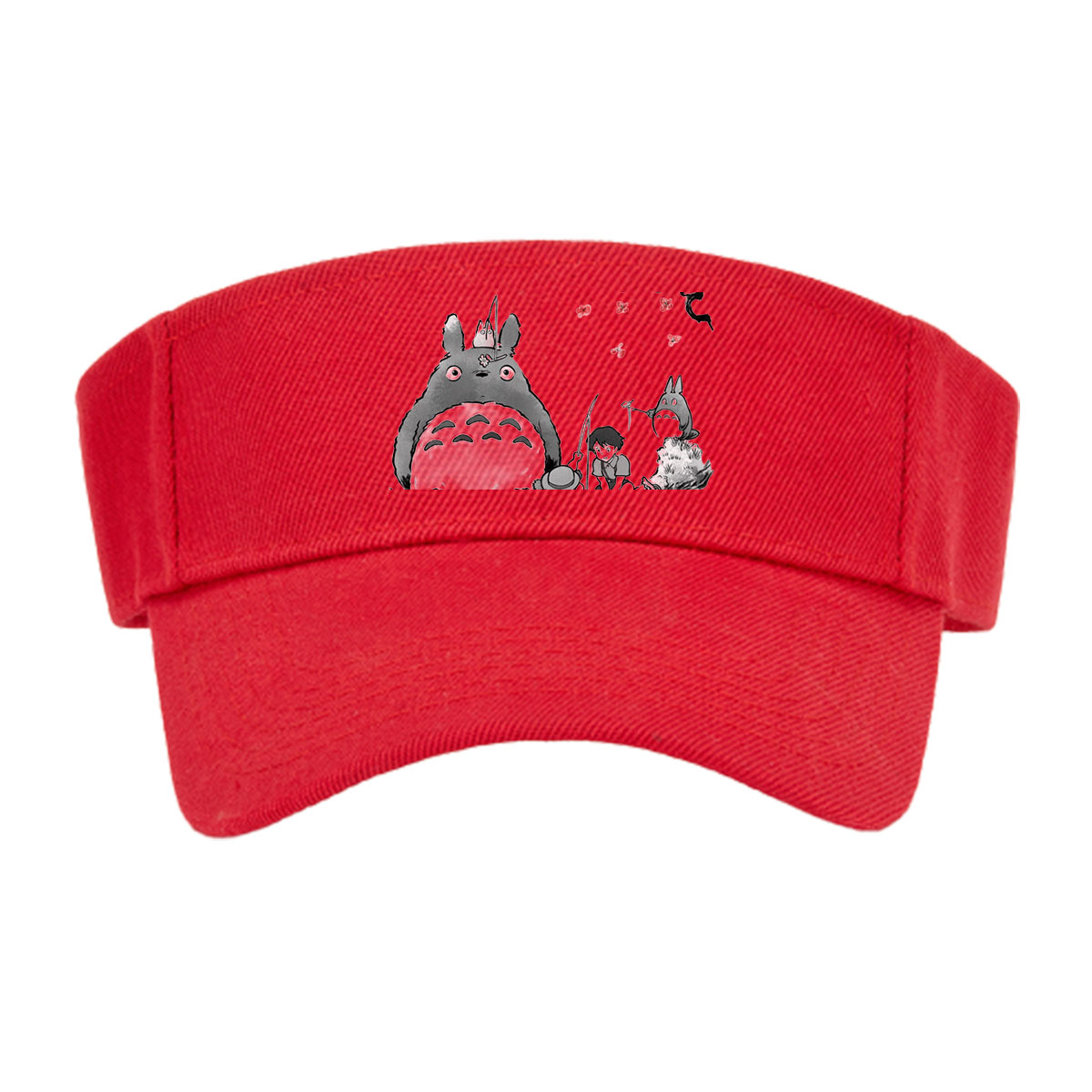 Totoro, Mei, and Satsuki Fishing Under Cherry Blossoms -  Visor cap