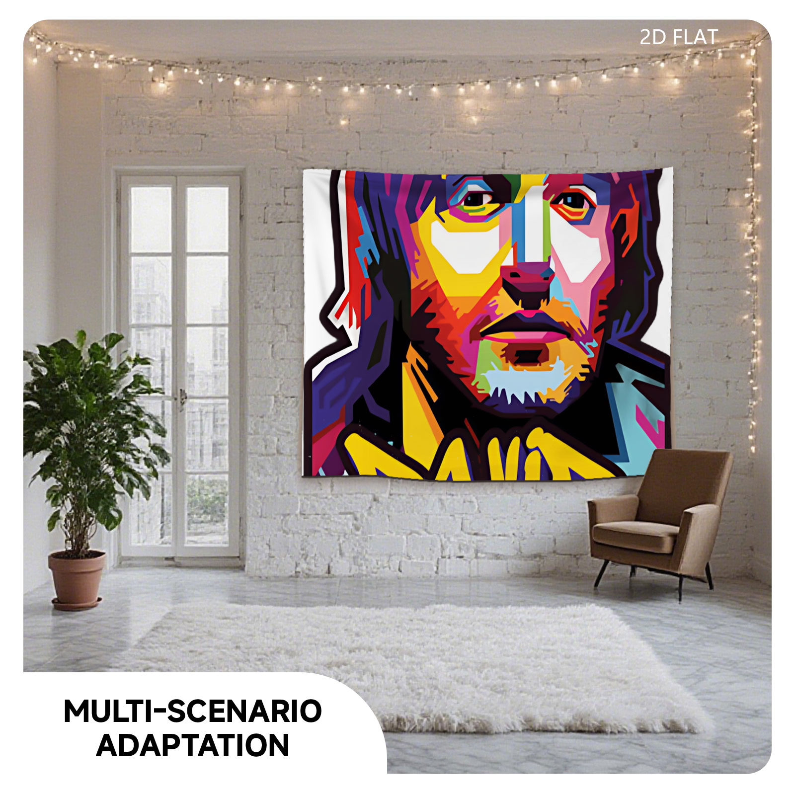 David Guetta Colorful Portrait Art - Tapestry