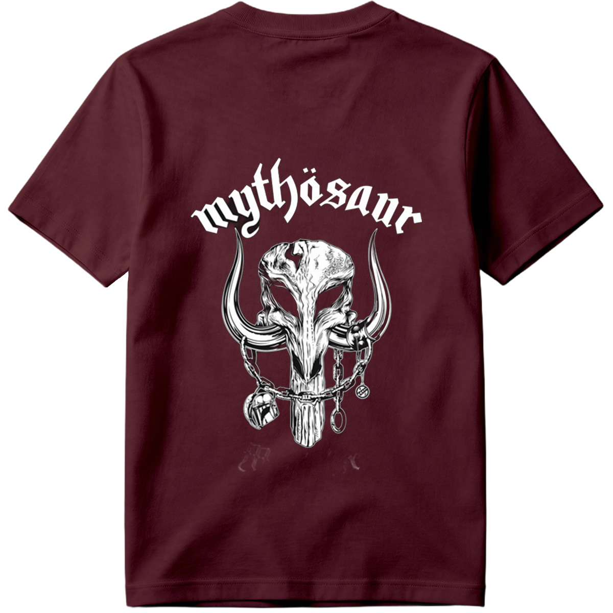 Mythosaur Skull with Chains and Helmets - Tee