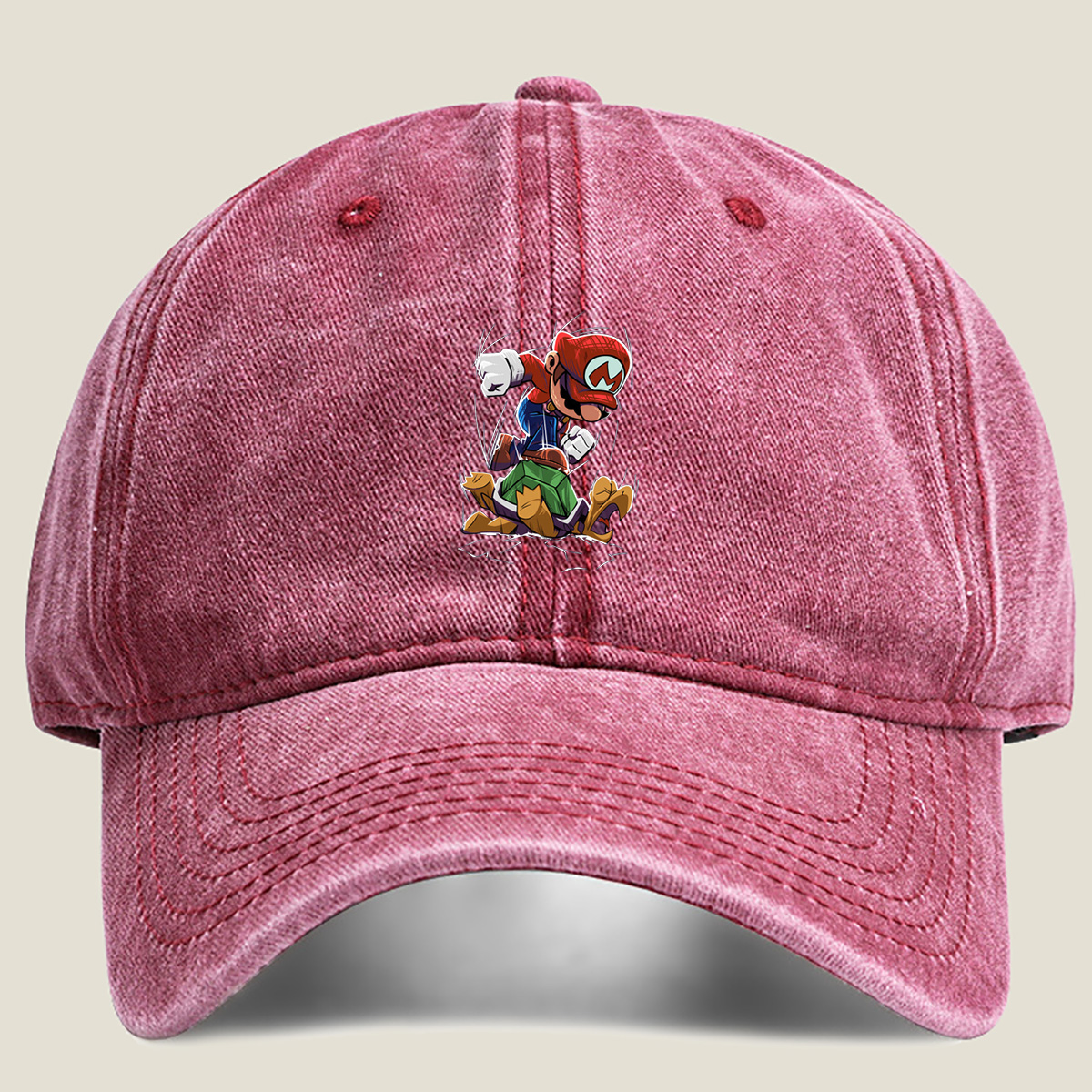 Mario vs Bowser: Clash of the Titans - Washed Denim - Baseball Cap