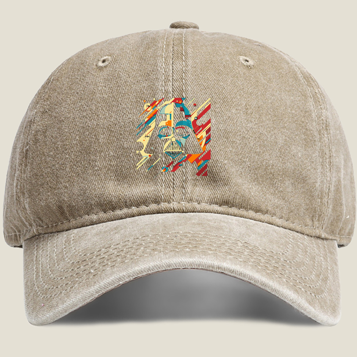 Star Wars Darth Vader Abstract Art - Washed Denim - Baseball Cap