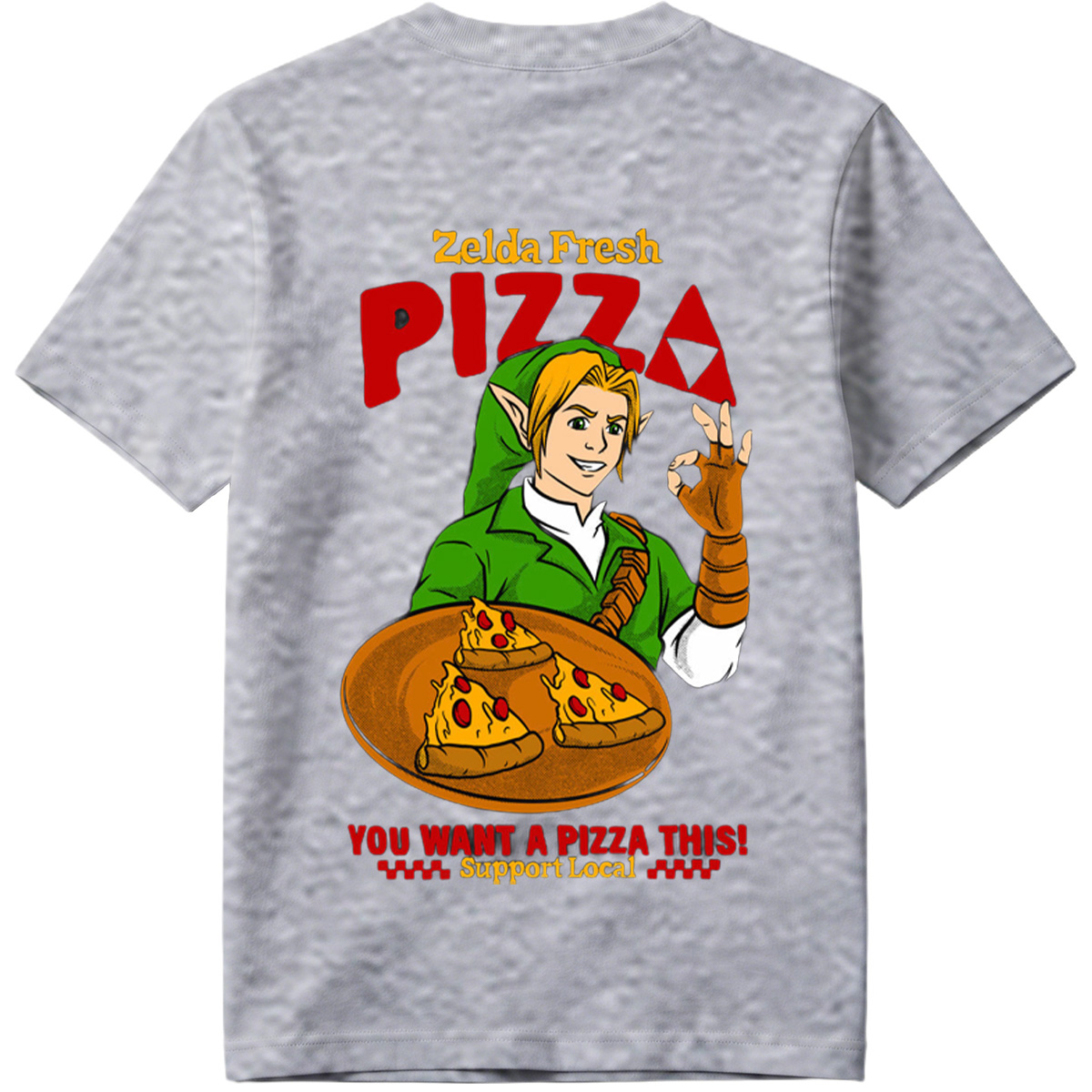 Zelda Fresh Pizza: Link Serves Pizza with a Smile - Tee