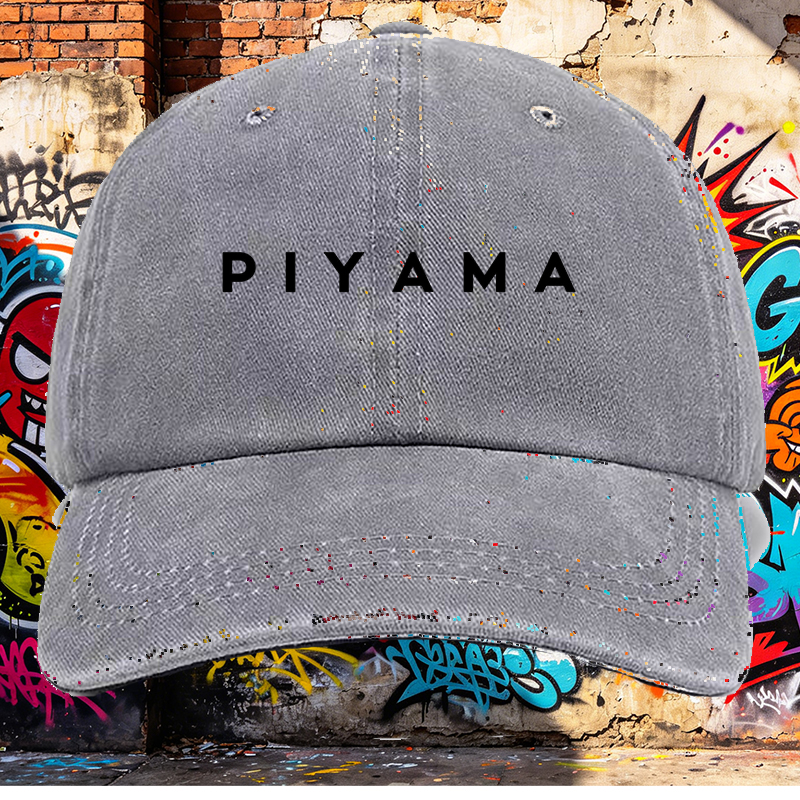Men's Printed Washed Cotton Cap with 