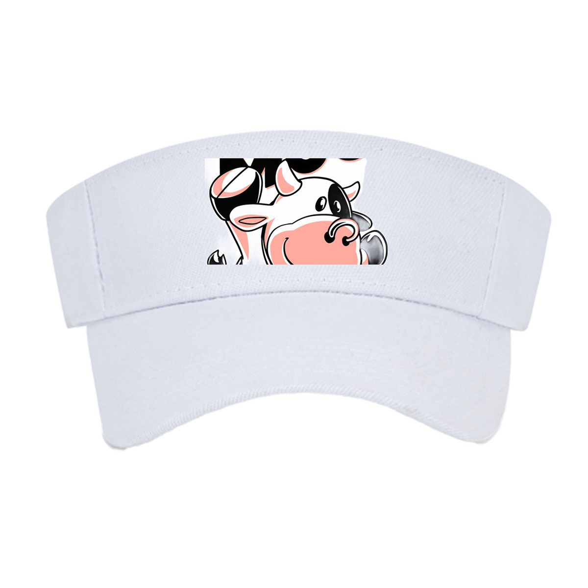 Super Moo: Cartoon Cow Character Design -  Visor cap