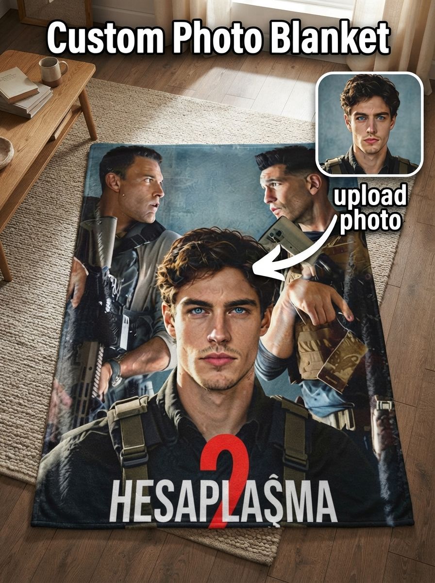 Custom Photo Face Blanket Personalized Action Movie Style Soft Flannel Fleece Throw Skin Friendly Warm Couch Quilt