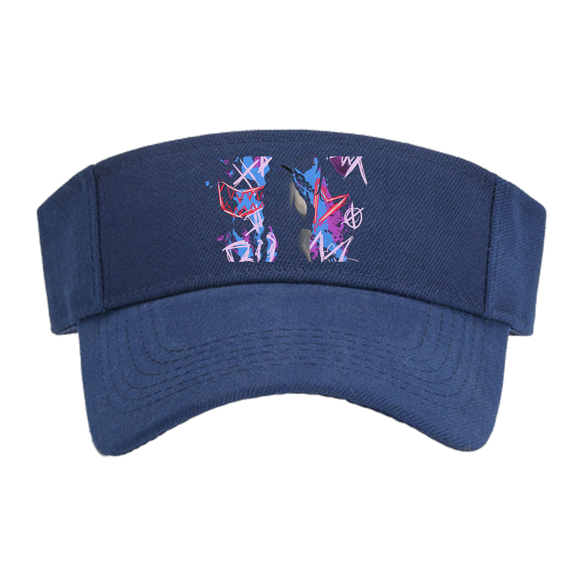 Silhouetted Figure with Abstract Graffiti Background -  Visor cap