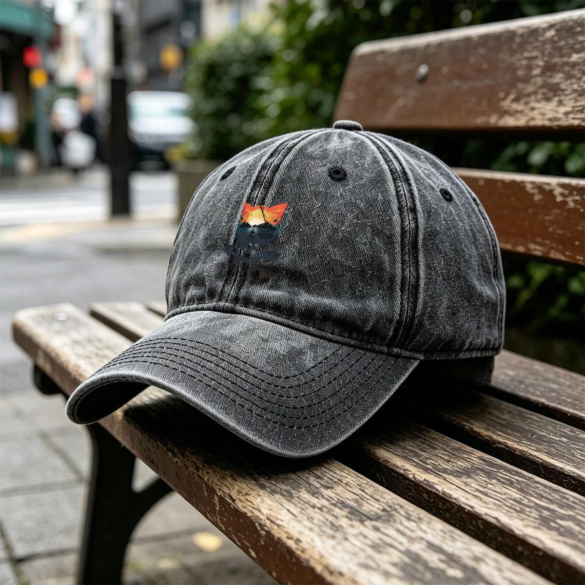Stranger Things: Eleven and the Demogorgon - Washed Denim - Baseball Cap