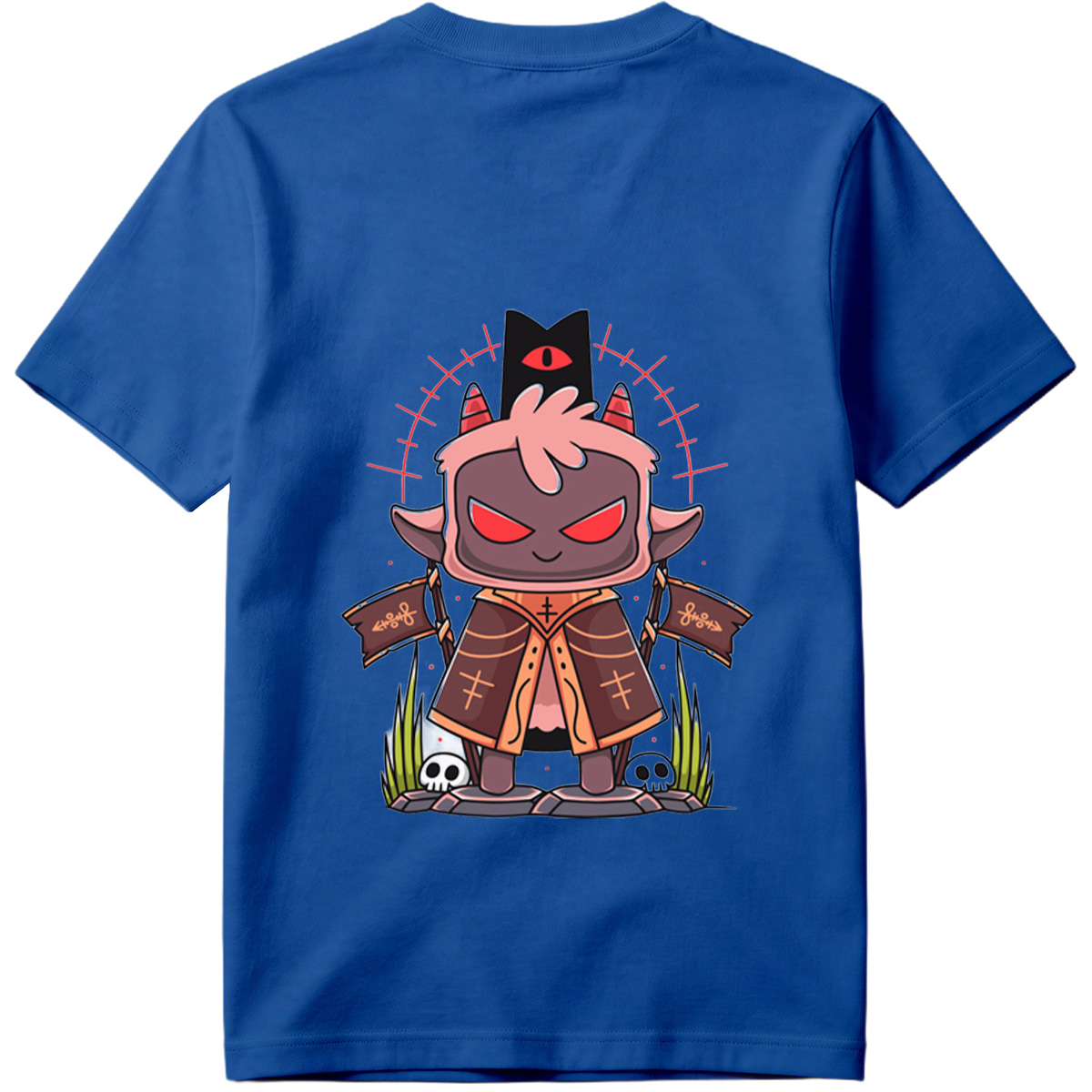 Demon King with Red Eyes and Horns - Tee