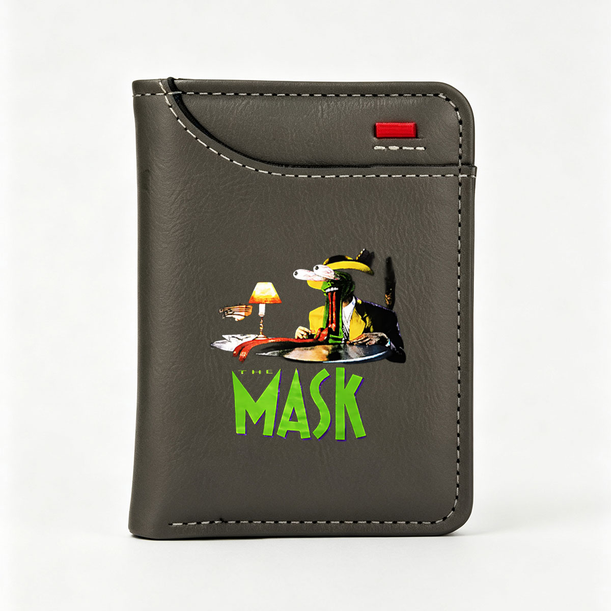The Mask: Jim Carrey as Stanley Ipkiss, Transforming into the Green-Faced Mask Character - Vertical Style Wallet